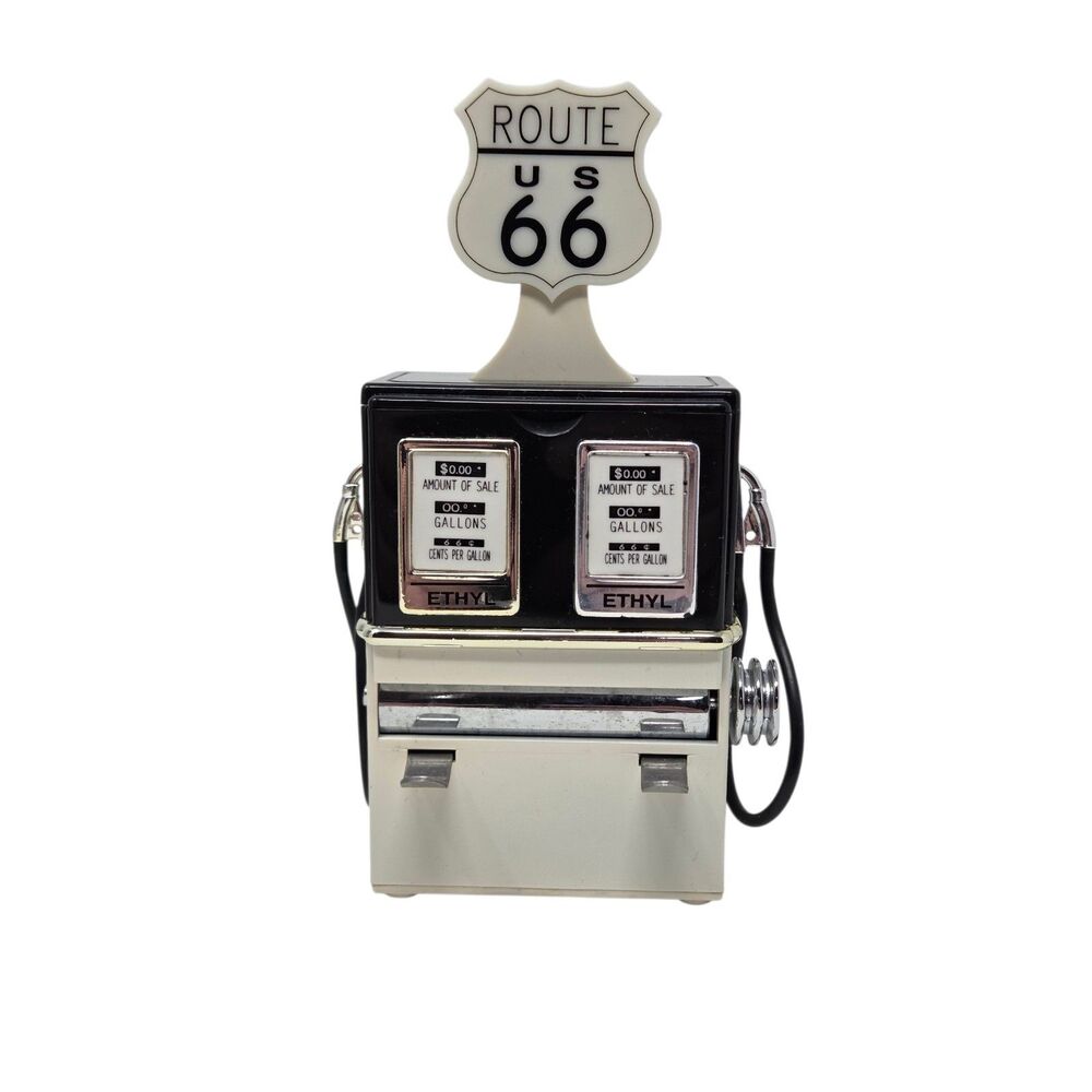 Route 66 Gas Pump Toothpick Dispenser 1997‎ Shadle Lighted Sign NIB Works